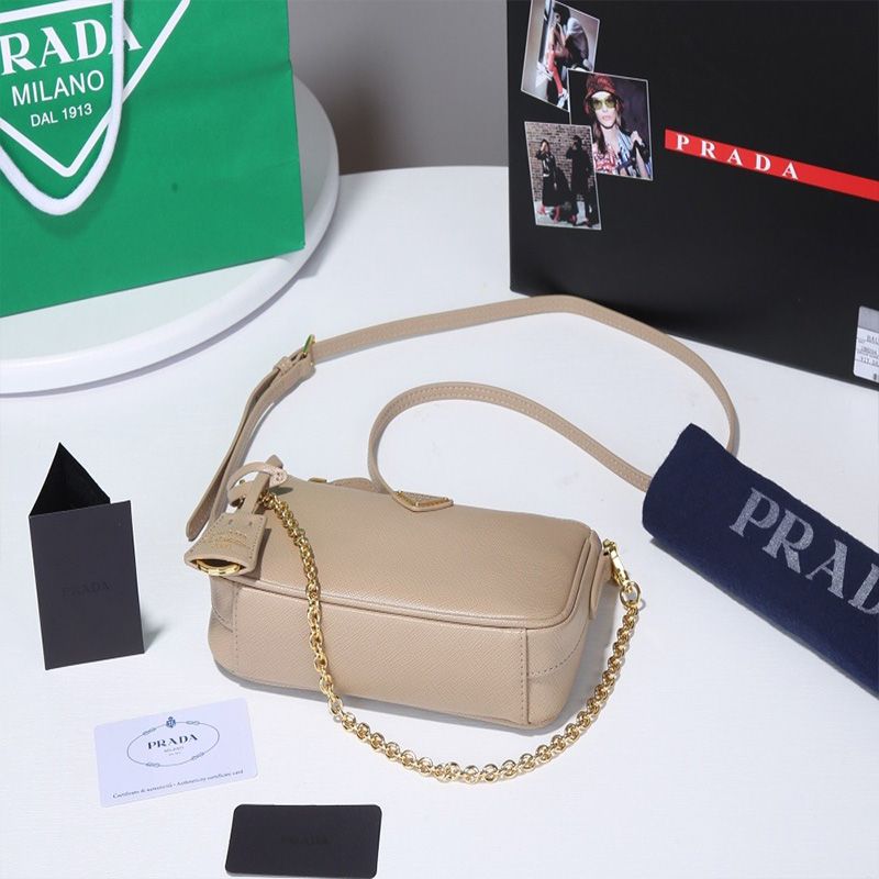 Prada 1BH171 Re-Edition 2000 Shoulder Bag In Apricot