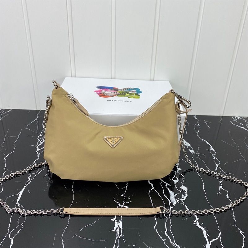 Prada 1BH172 Re-Edition 2006 Nylon Bag In Apricot