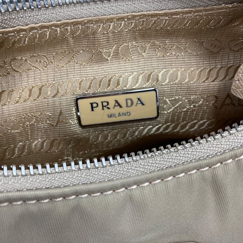 Prada 1BH204 Nylon Hobo Bag In Khaki