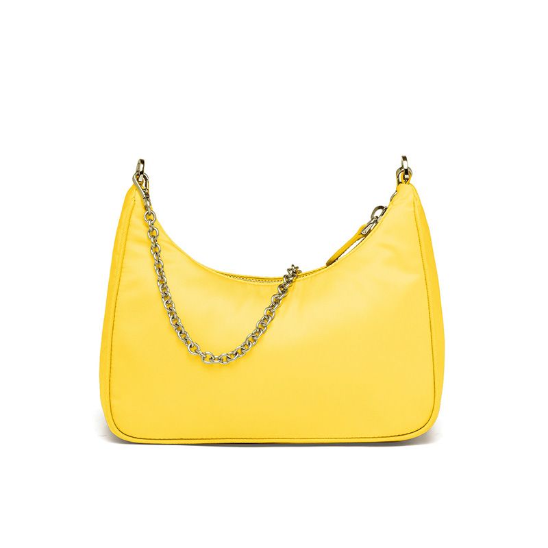 Prada 1BH204 Nylon Hobo Bag In Yellow