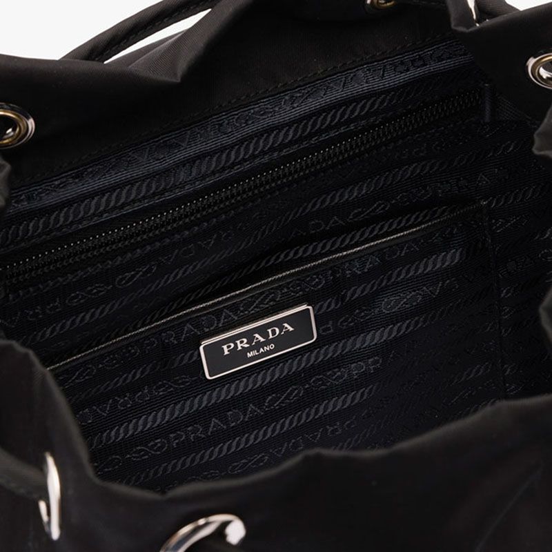 Prada 1BZ677 Nylon Backpack In Black