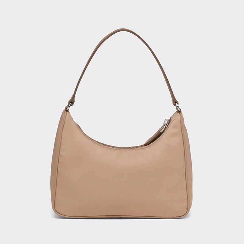 Prada 1NE204 Re-Edition 2005 Re-Nylon Hobo Bag In Apricot