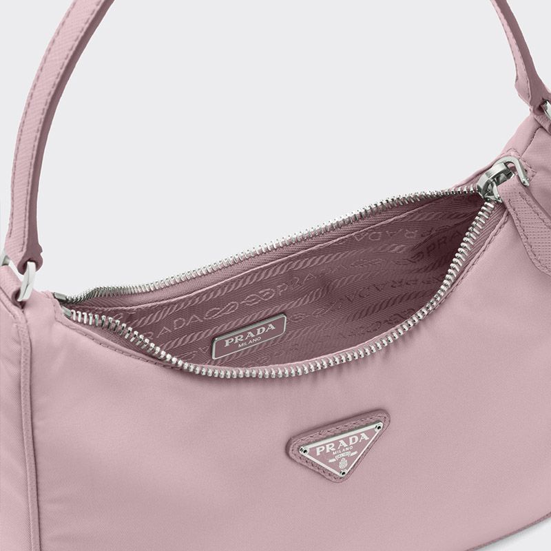 Prada 1NE204 Re-Edition 2005 Re-Nylon Hobo Bag In Cherry