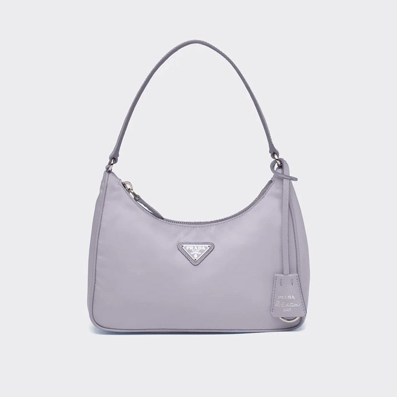 Prada 1NE204 Re-Edition 2005 Re-Nylon Hobo Bag In Light Purple