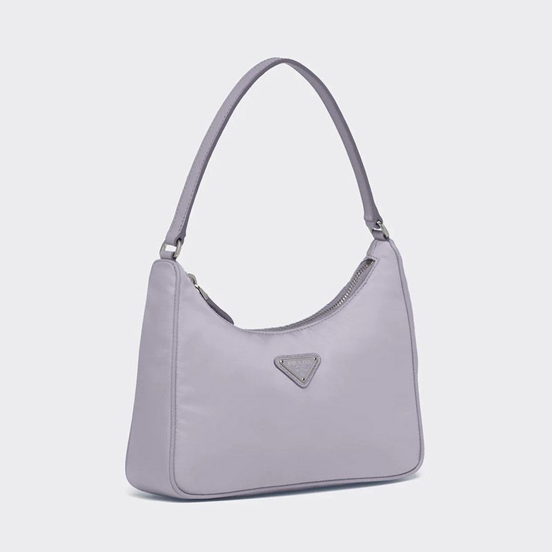 Prada 1NE204 Re-Edition 2005 Re-Nylon Hobo Bag In Light Purple