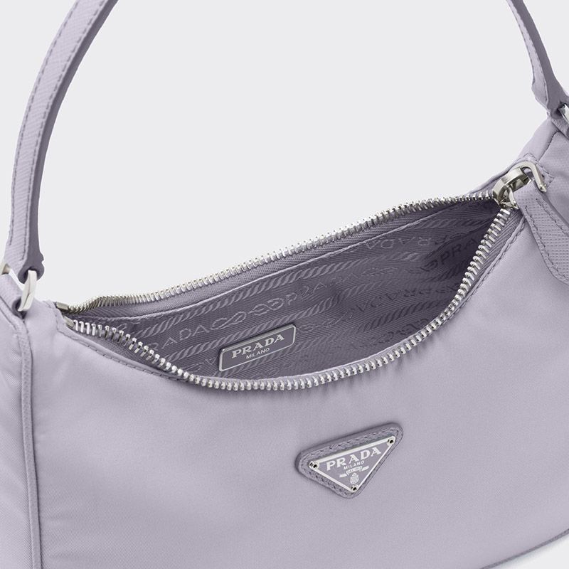 Prada 1NE204 Re-Edition 2005 Re-Nylon Hobo Bag In Light Purple