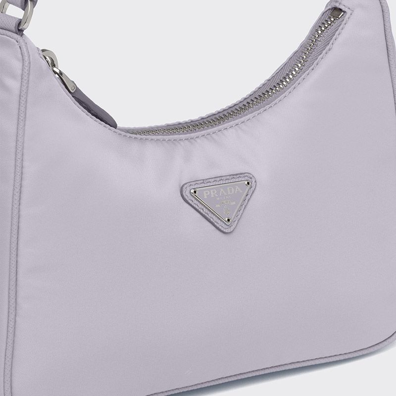 Prada 1NE204 Re-Edition 2005 Re-Nylon Hobo Bag In Light Purple