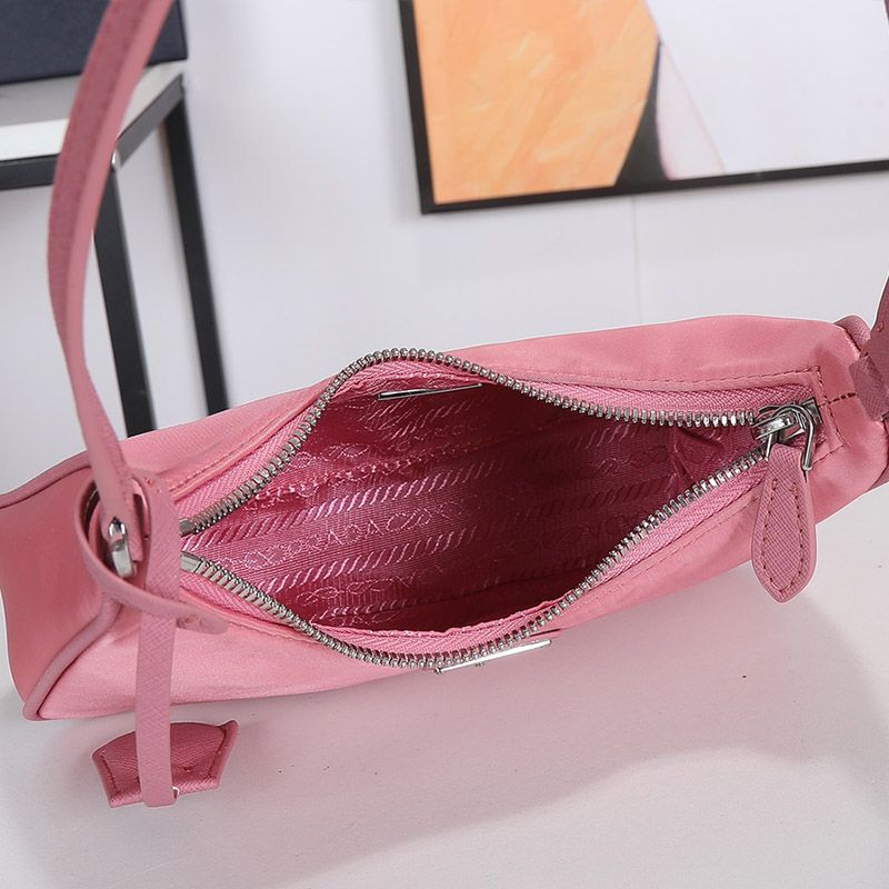 Prada 1NE204 Re-Edition 2005 Re-Nylon Hobo Bag In Pink