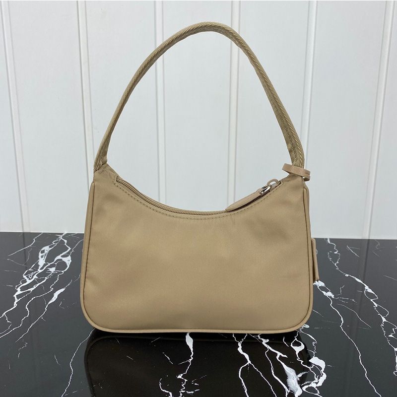 Prada 1NE515 Re-Edition 2000 Nylon Hobo Bag In Apricot