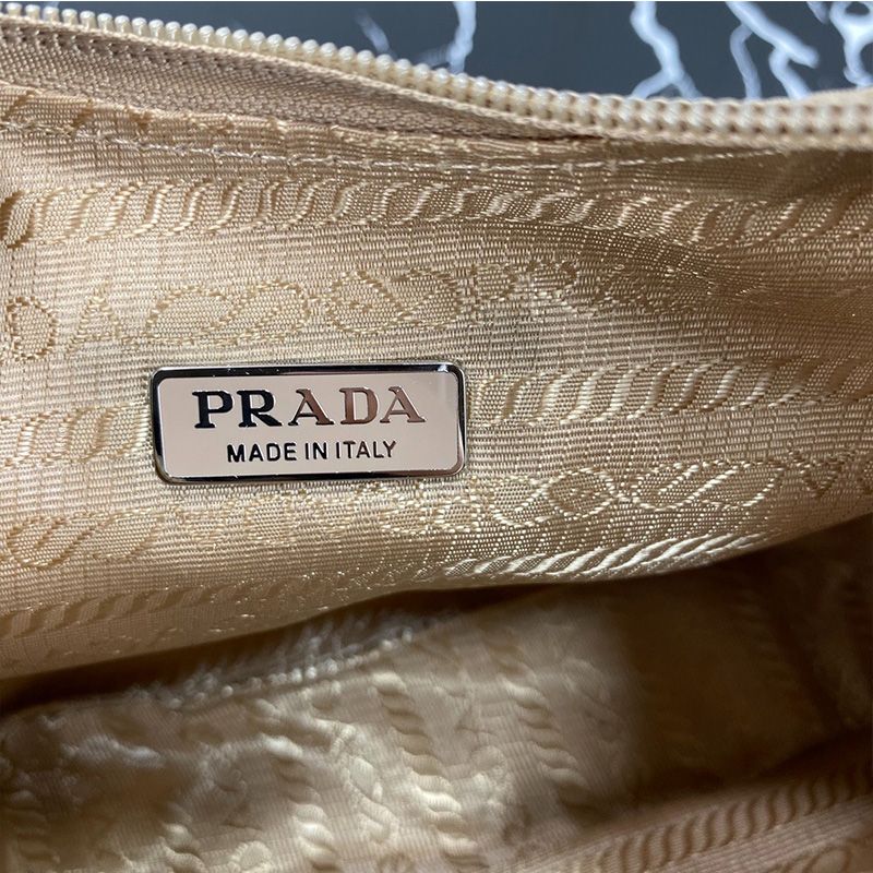 Prada 1NE515 Re-Edition 2000 Nylon Hobo Bag In Apricot