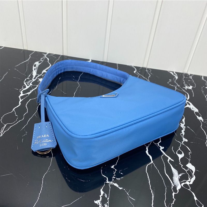 Prada 1NE515 Re-Edition 2000 Nylon Hobo Bag In Blue