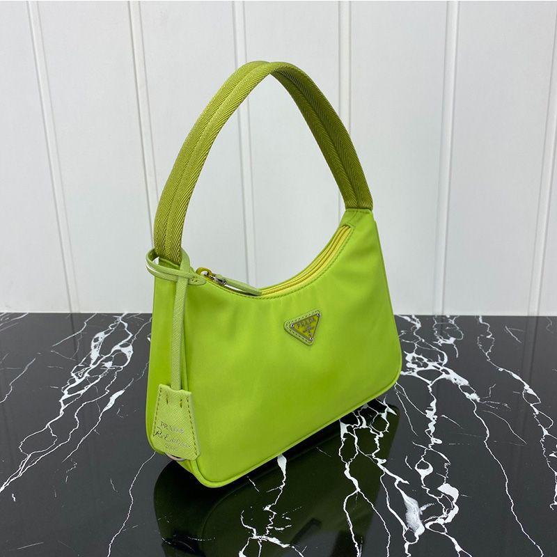 Prada 1NE515 Re-Edition 2000 Nylon Hobo Bag In Mint Green