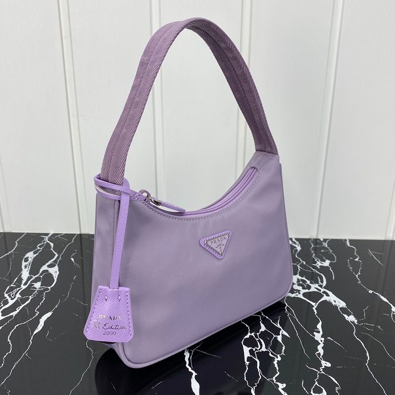 Prada 1NE515 Re-Edition 2000 Nylon Hobo Bag In Light Purple