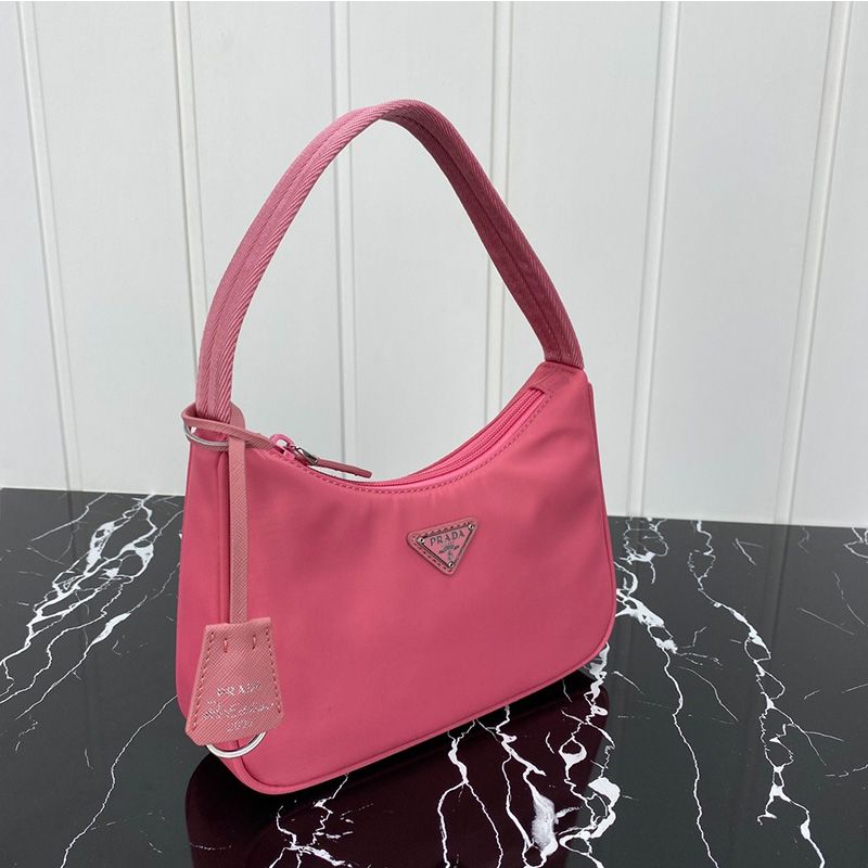 Prada 1NE515 Re-Edition 2000 Nylon Hobo Bag In Pink