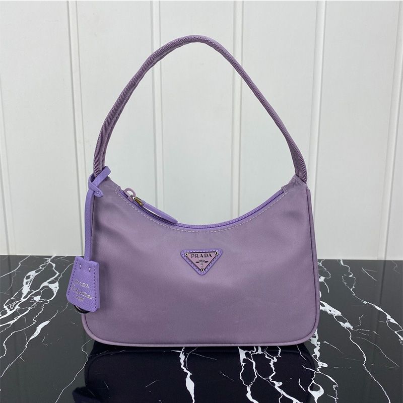 Prada 1NE515 Re-Edition 2000 Nylon Hobo Bag In Purple