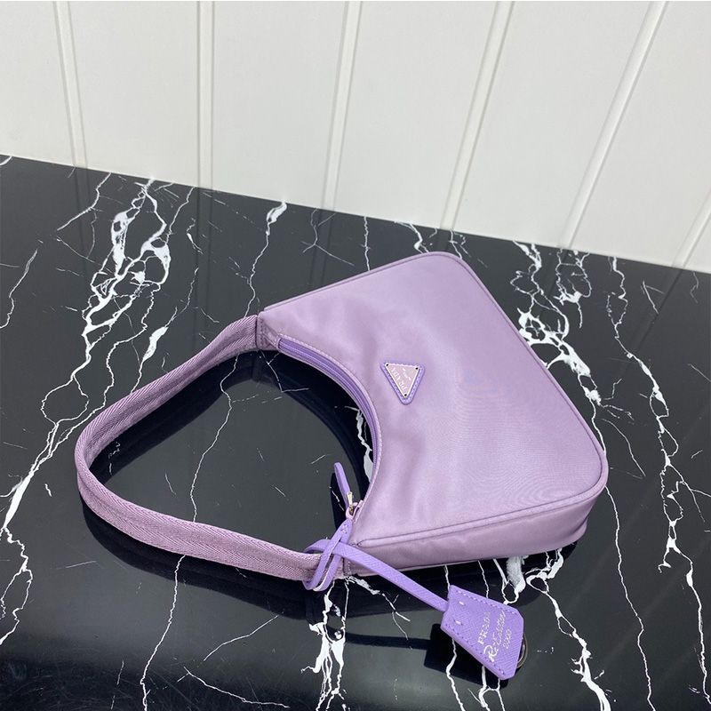 Prada 1NE515 Re-Edition 2000 Nylon Hobo Bag In Purple