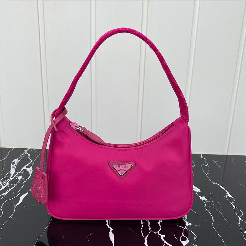 Prada 1NE515 Re-Edition 2000 Nylon Hobo Bag In Rose