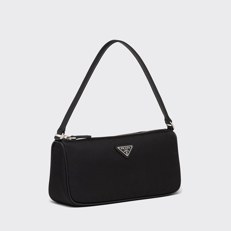 Prada 1NE633 Re-Edition 2005 Nylon And Saffiano Leather Mini Bag In Black