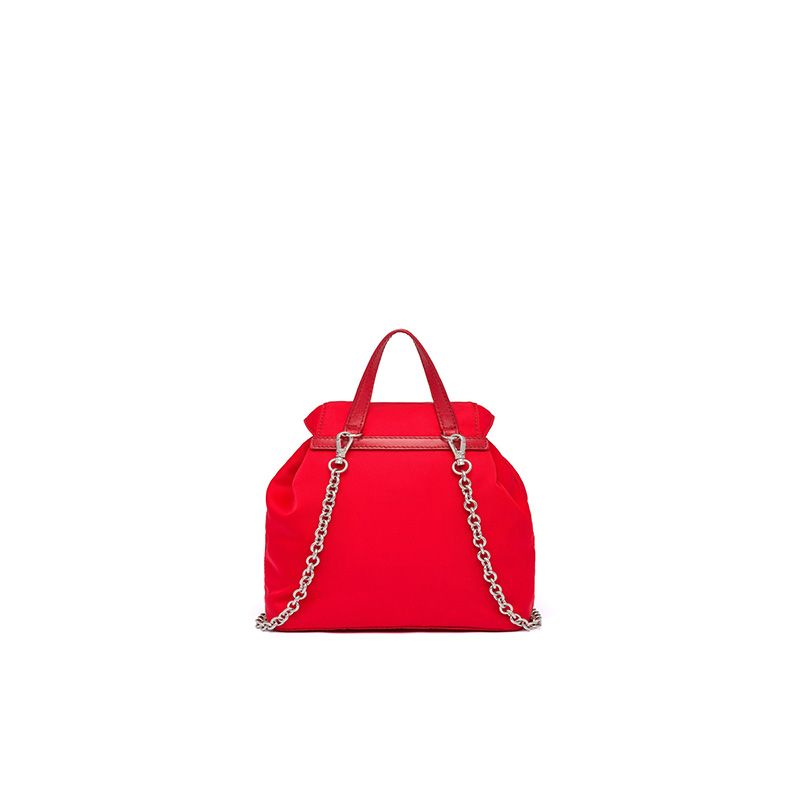 Prada 1BH029 Mini Nylon Backpack In Red