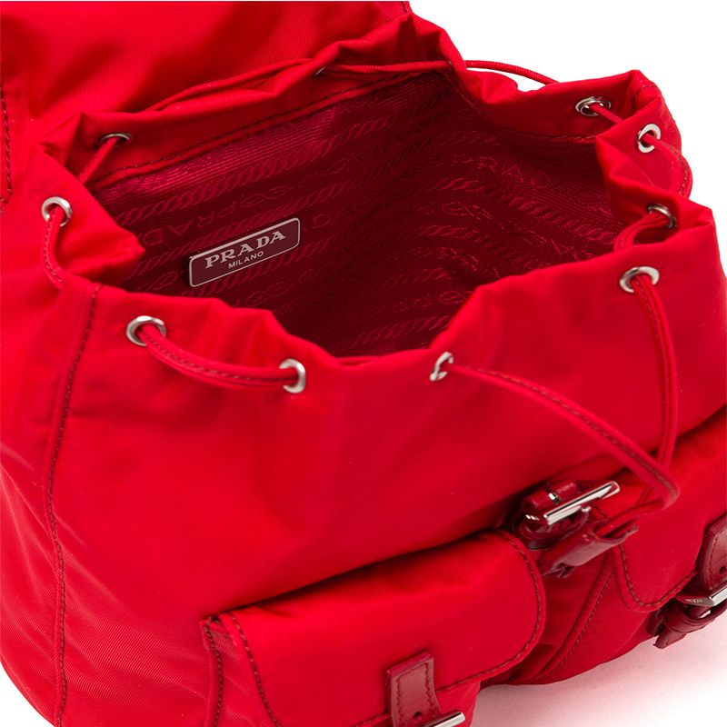 Prada 1BH029 Mini Nylon Backpack In Red