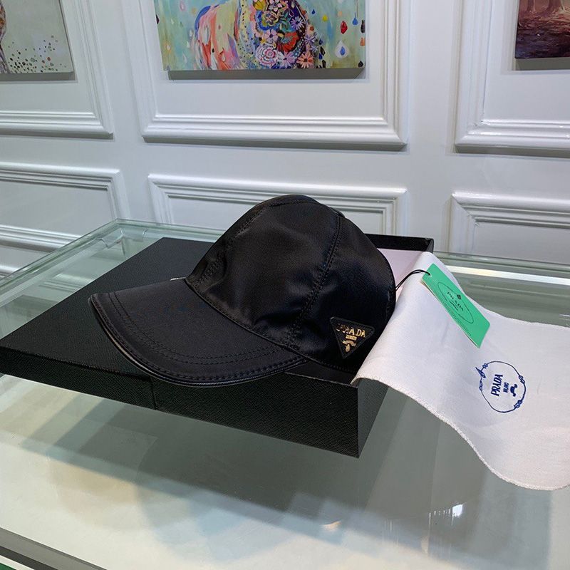 Prada 2HC274 Nylon Baseball Cap In Black