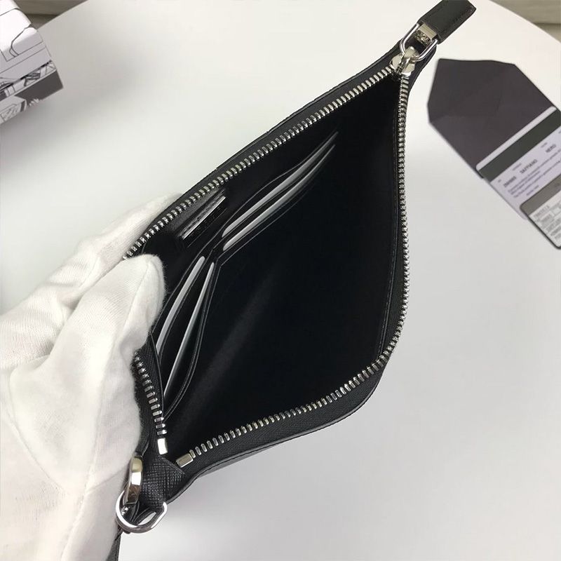 Prada 2NH005 Leather Clutch In Black