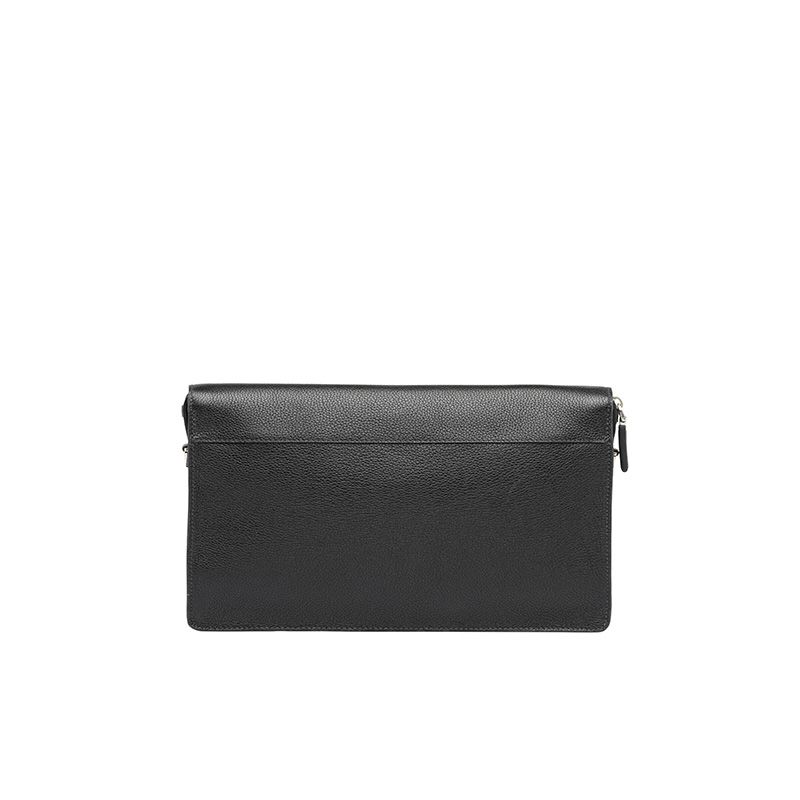 Prada 2VD012 Calf Leather Flap Messenger In Black