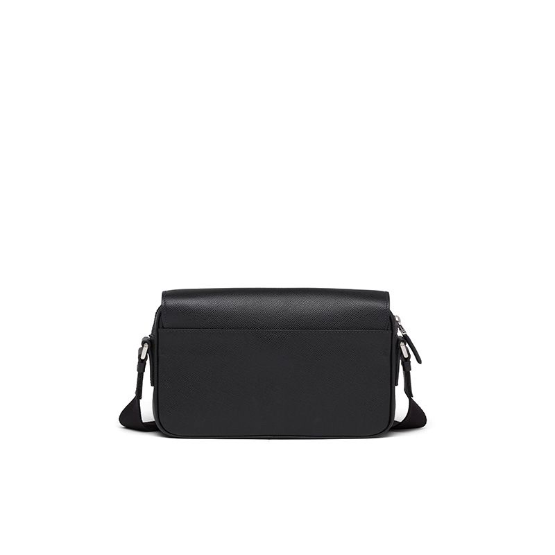 Prada 2VD038 Saffiano Leather Shoulder Bag In Black