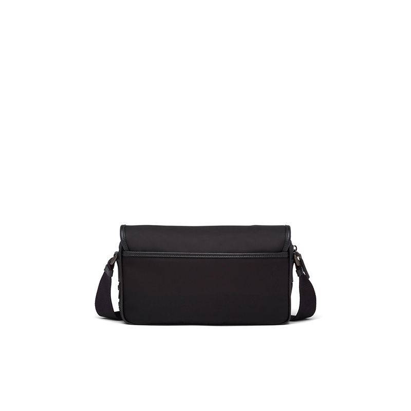 Prada 2VD041 Re-Nylon And Saffiano Leather Shoulder Bag In Black