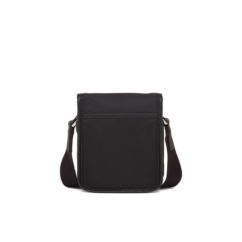 Prada 2VD043 Re-Nylon And Saffiano Leather Shoulder Bag In Black