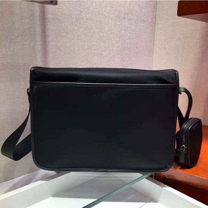 Prada 2VD768 Nylon Cross-Body Bag In Black