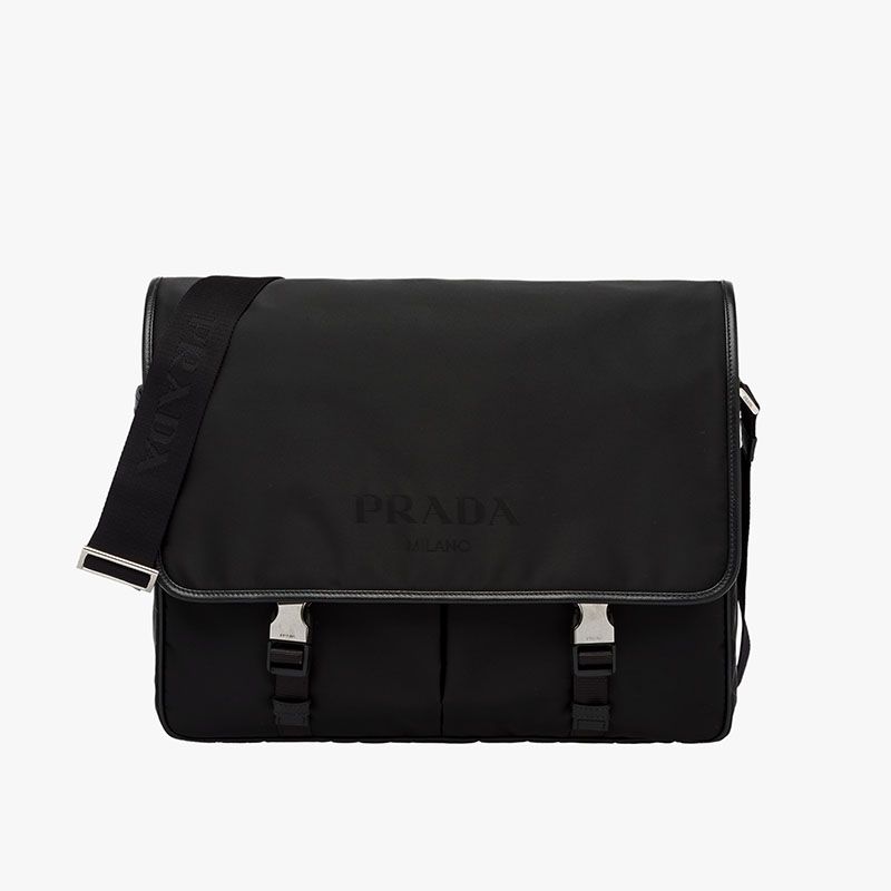 Prada 2VD793 Nylon Messenger In Black