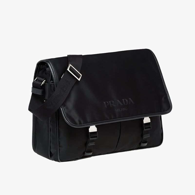 Prada 2VD793 Nylon Messenger In Black