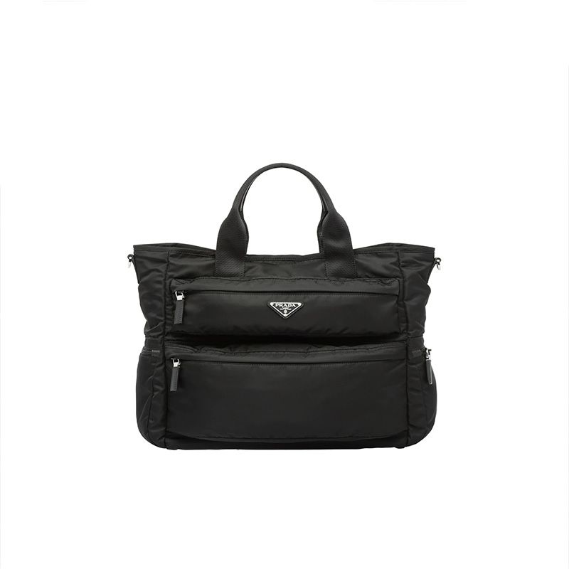 Prada 2VG040 Nylon Tote In Black