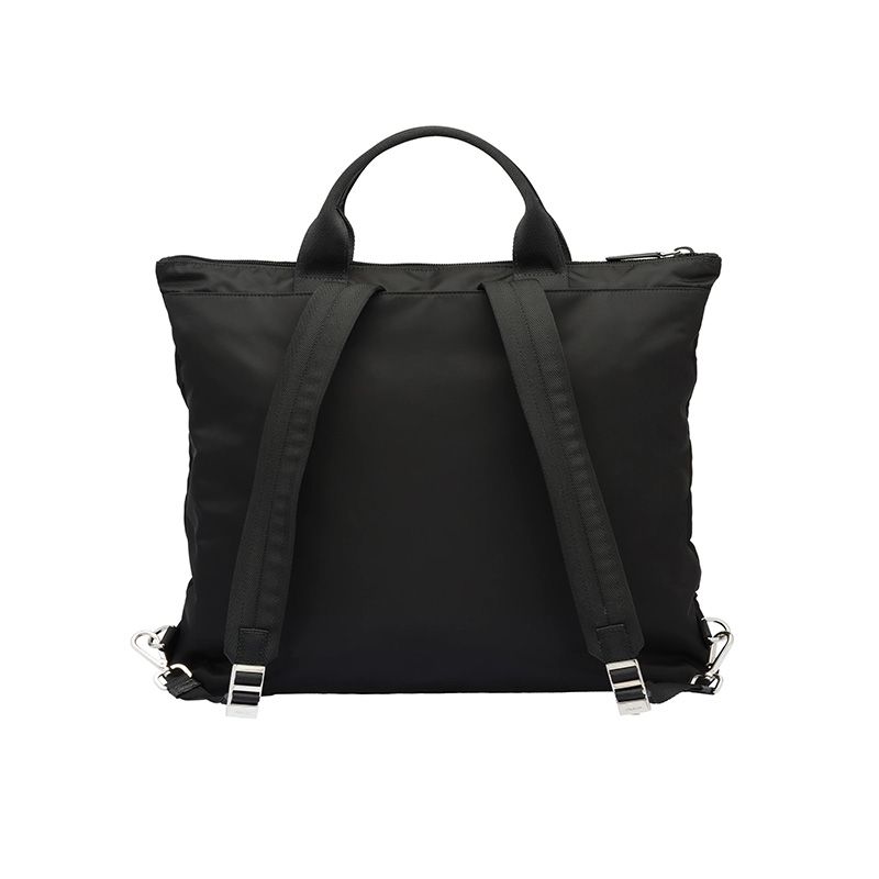 Prada 2VG053 Nylon Tote In Black