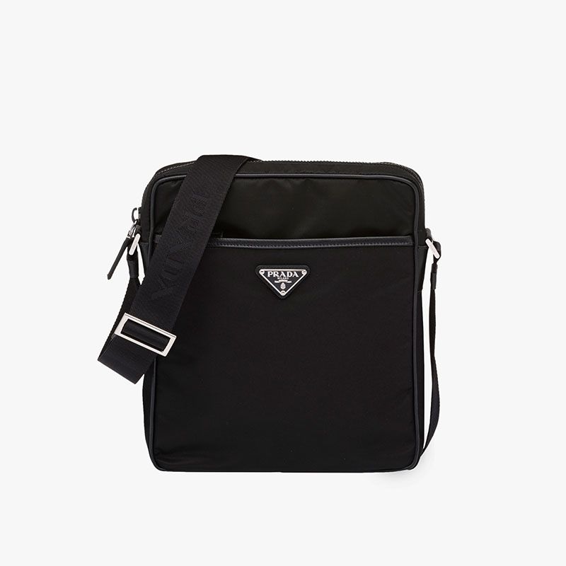 Prada 2VH002 Nylon Messenger In Black