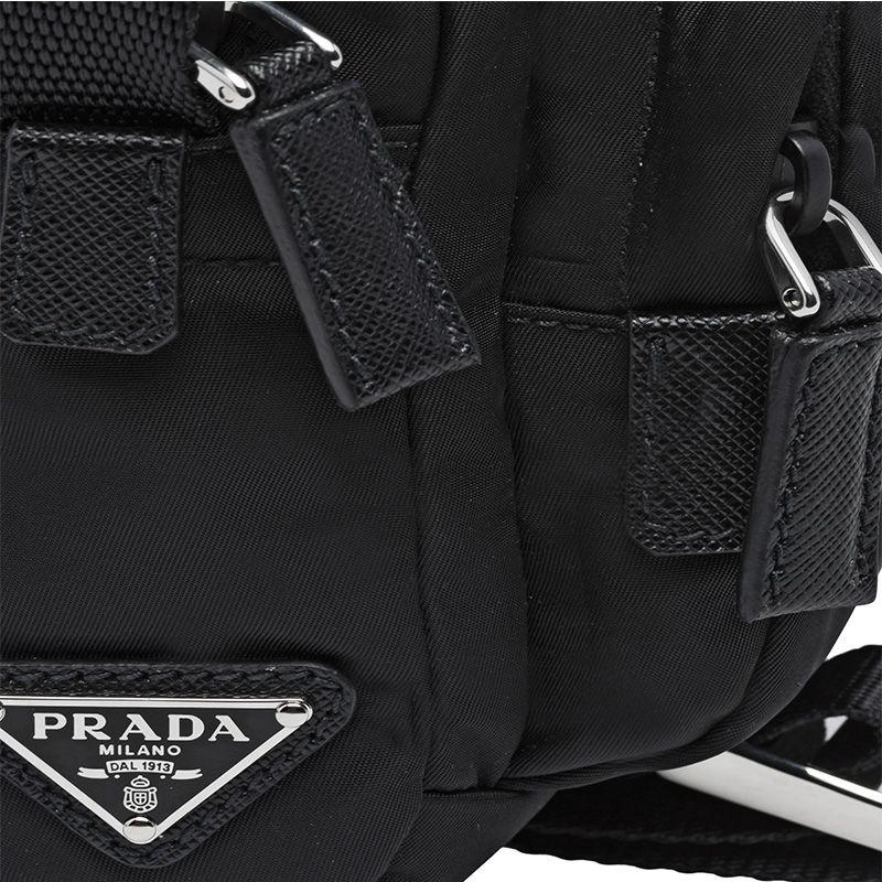 Prada 2VH043 Nylon Cross-Body Bag Black