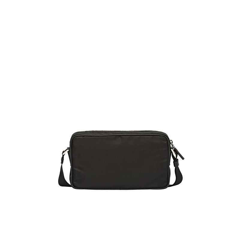 Prada 2VH048 Nylon And Saffiano Leather Bag In Black