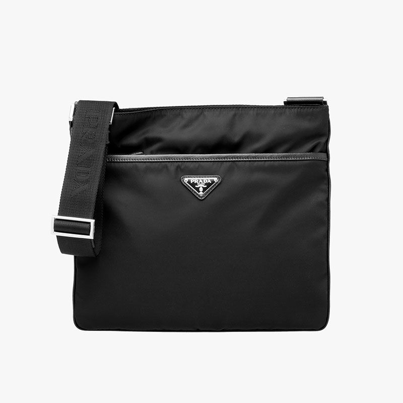 Prada 2VH053 Nylon Messenger In Black