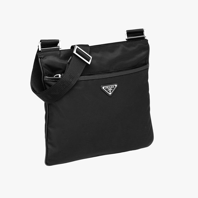 Prada 2VH053 Nylon Messenger In Black