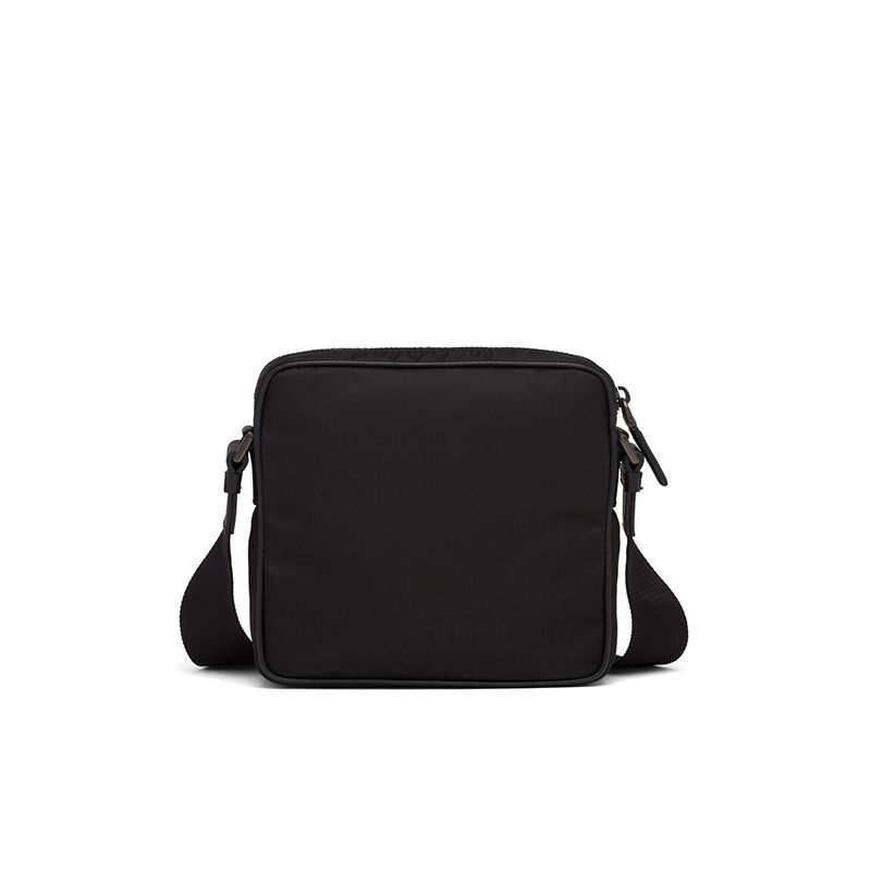 Prada 2VH112 Re-Nylon And Saffiano Leather Shoulder Bag In Black