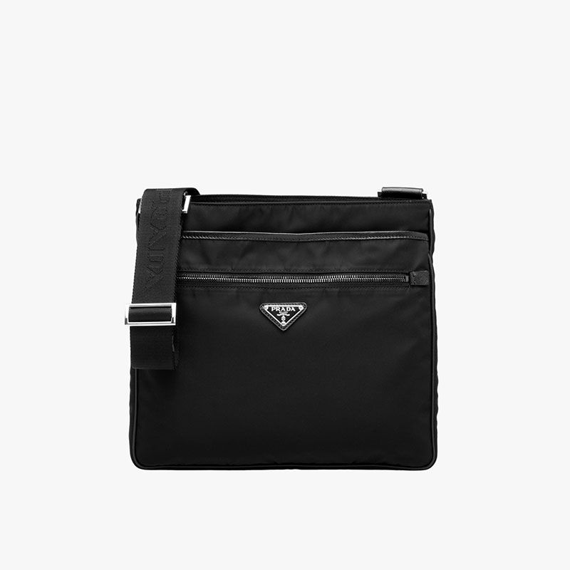 Prada 2VH251 Nylon Messenger In Black