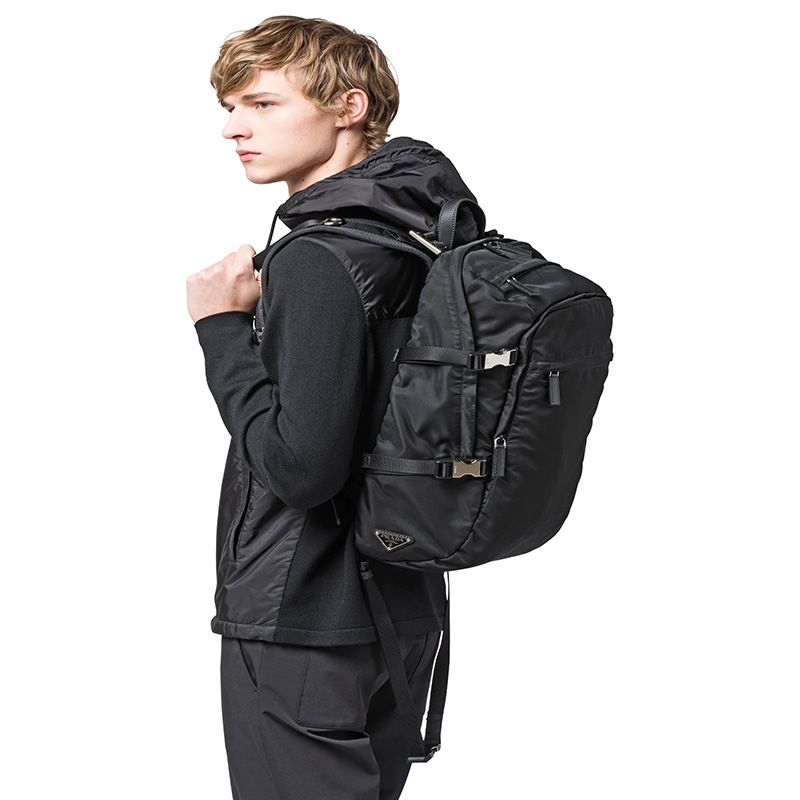 Prada 2VZ022 Nylon Backpack In Black