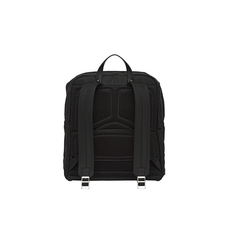 Prada 2VZ028 Nylon And Saffiano Leather Backpack In Black