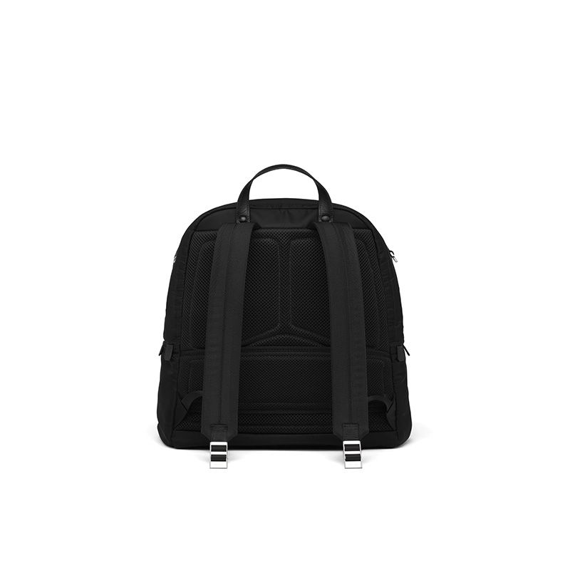 Prada 2VZ048 Nylon And Saffiano Leather Backpack In Black