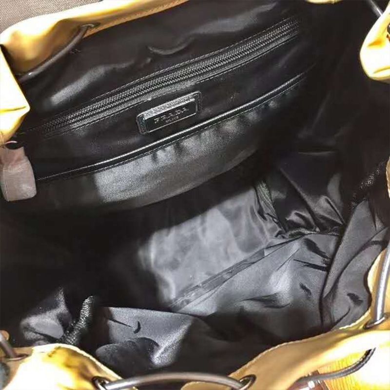 Prada 2VZ074 Nylon Backpack In Apricot