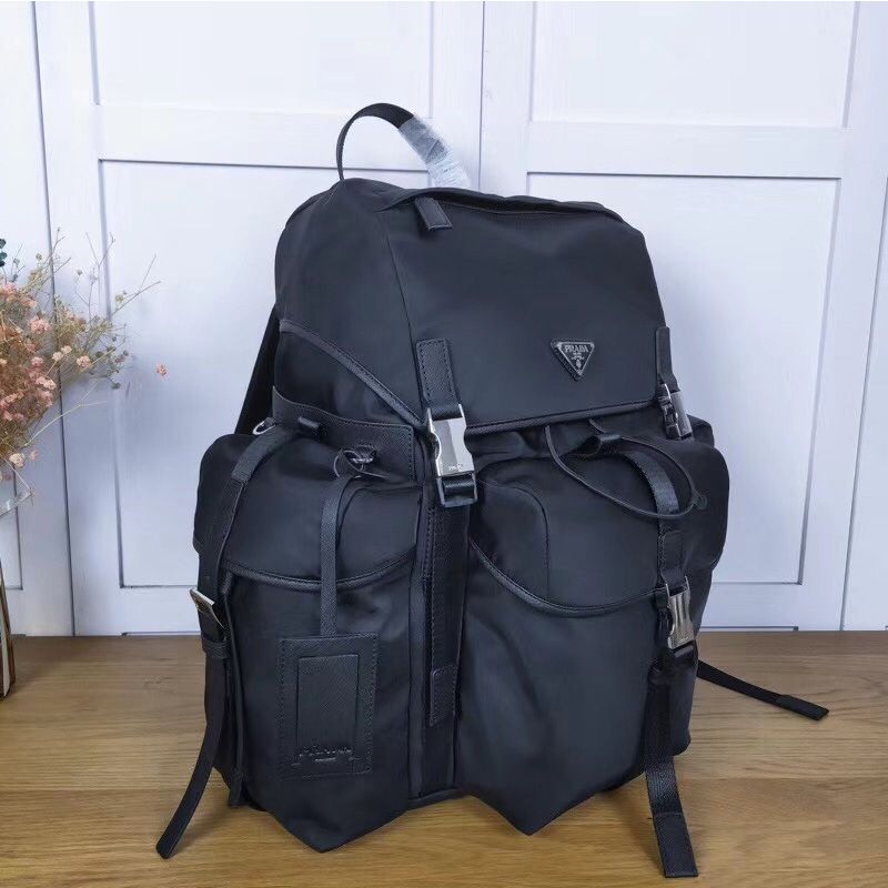 Prada 2VZ074 Nylon Backpack In Black