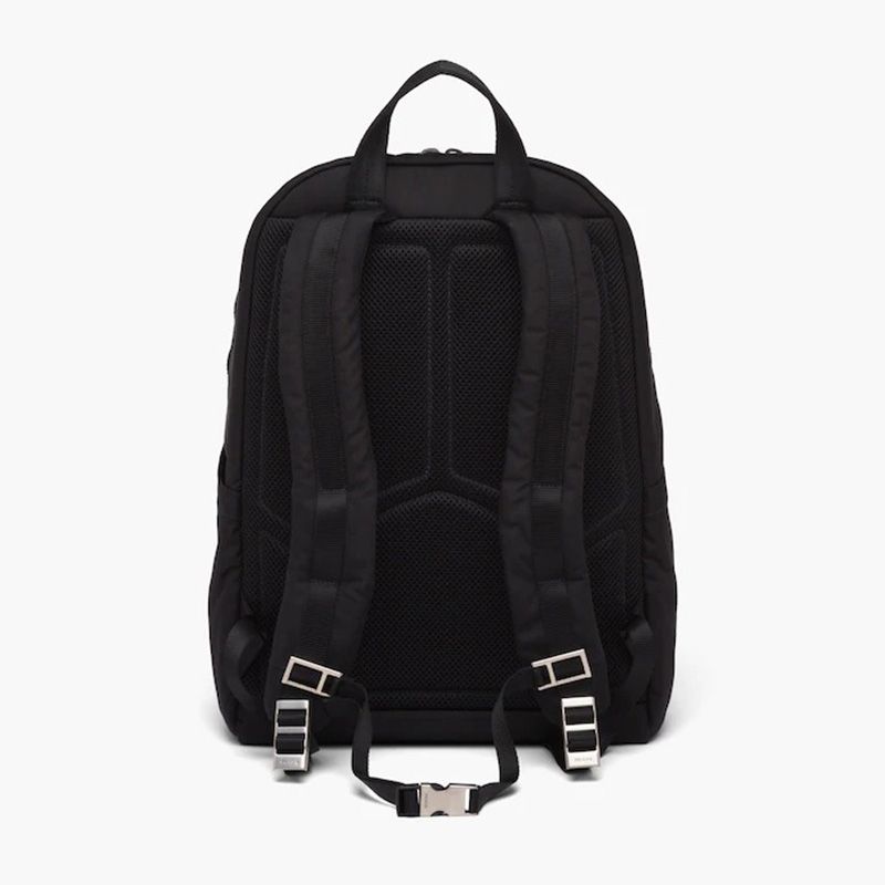 Prada 2VZ085 Technical Fabric Backpack In Black