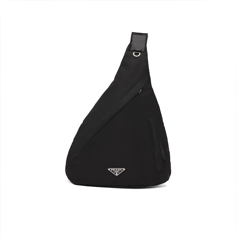 Prada 2VZ092 Re-Nylon And Leather Backpack In Black