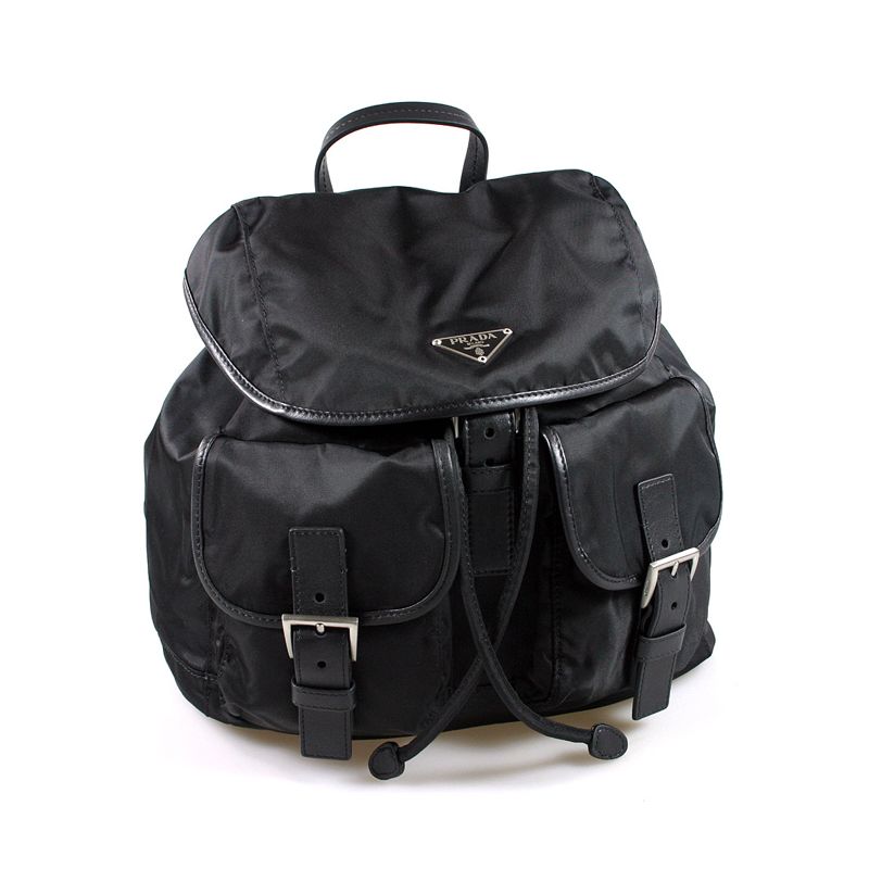 Prada BZ0001 Nylon Backpack In Black